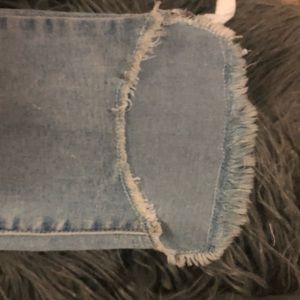 Bleach distressed jeans